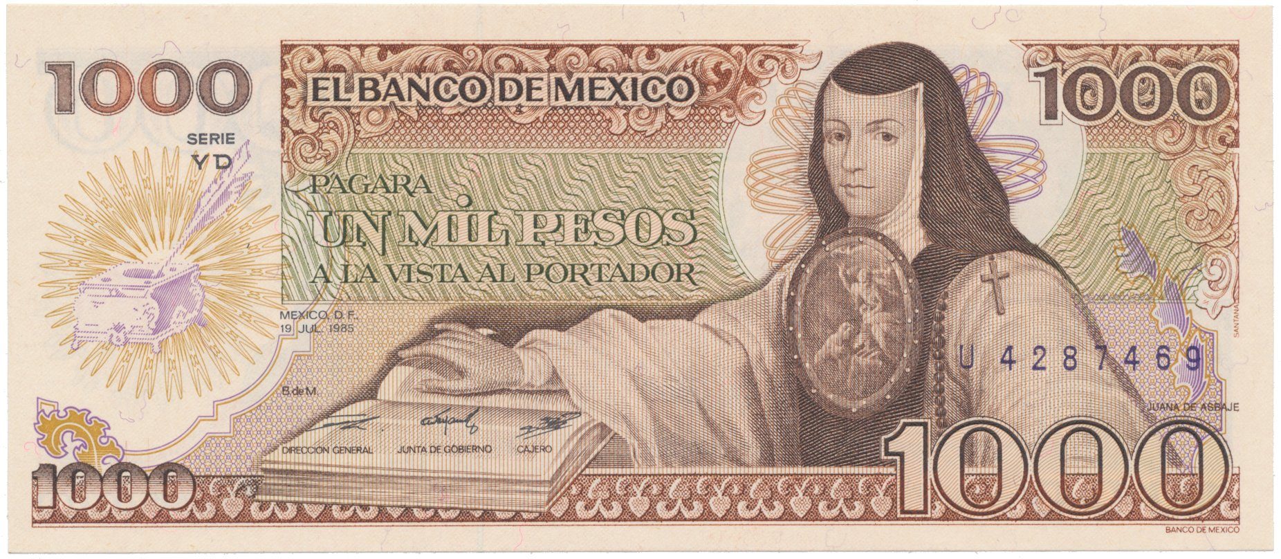 Mexiko, 1000 Pesos 1985, P.85