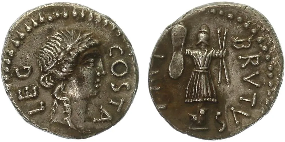 M. Iunnius Brutus, L. Pedanius Costa, 43 - 42 př. Kr. — 1