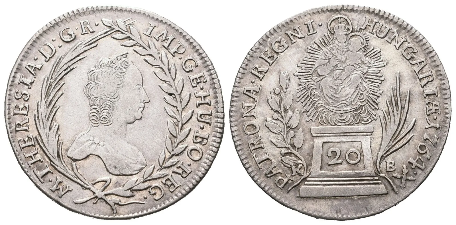 Marie Terezie, 20 Krejcar 1764 KB