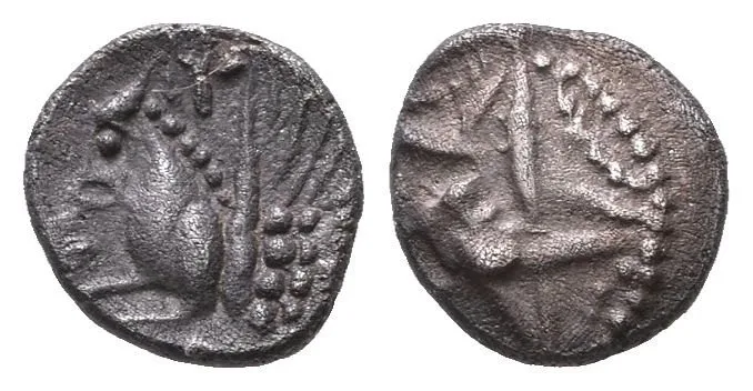 AR Obol, typ Pentagram/Pegas, Pentagram s obličejem v dvojitém perlovci / Pegas zleva — 1