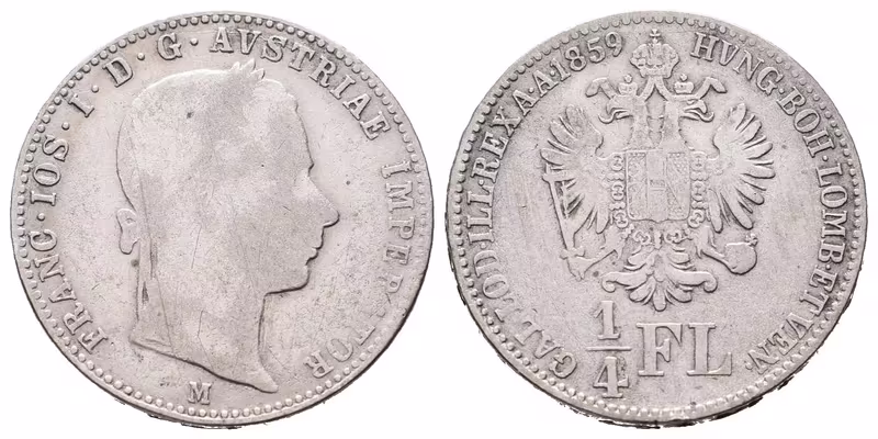 1/4 Zlatník 1859 M