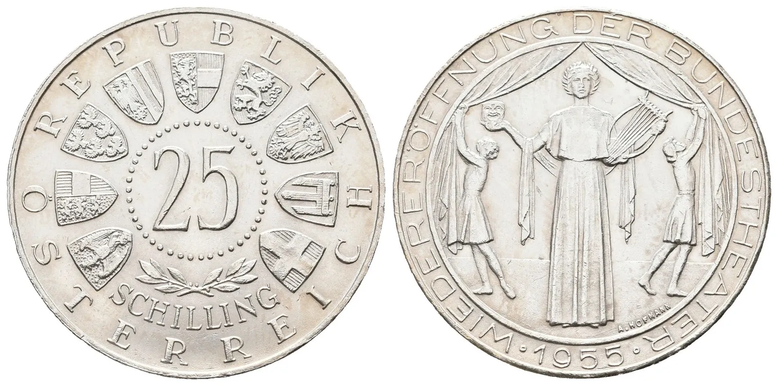 Rakousko, 25 Schilling 1955 - Divadlo