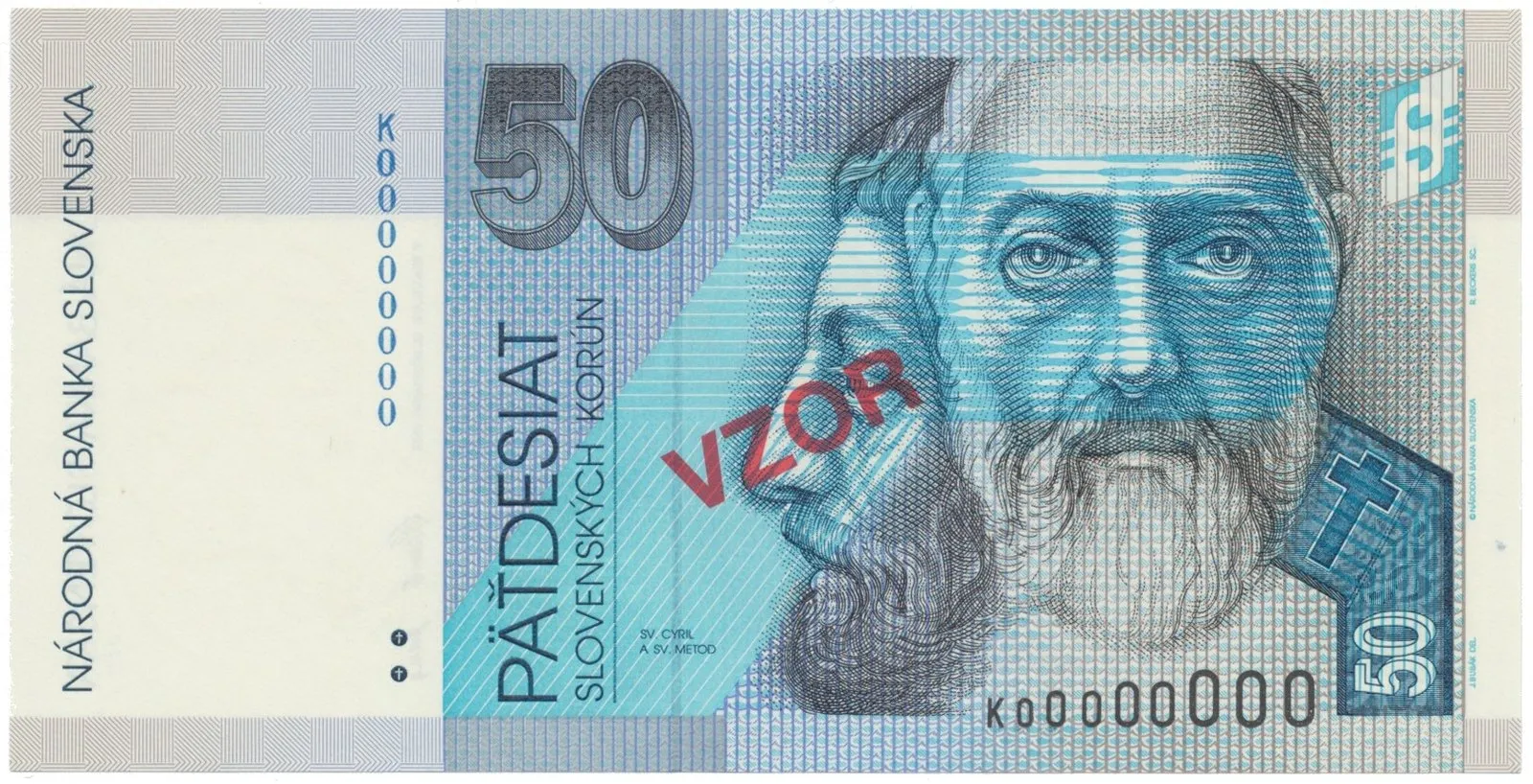 50 Koruna / 16. 11. 2005, K 00000000, bankovní vzor, Hej.SK45V1