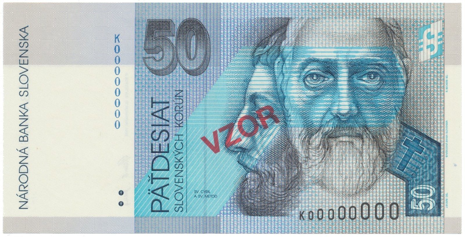 50 Koruna / 16. 11. 2005, K 00000000, bankovní vzor, Hej.SK45V1