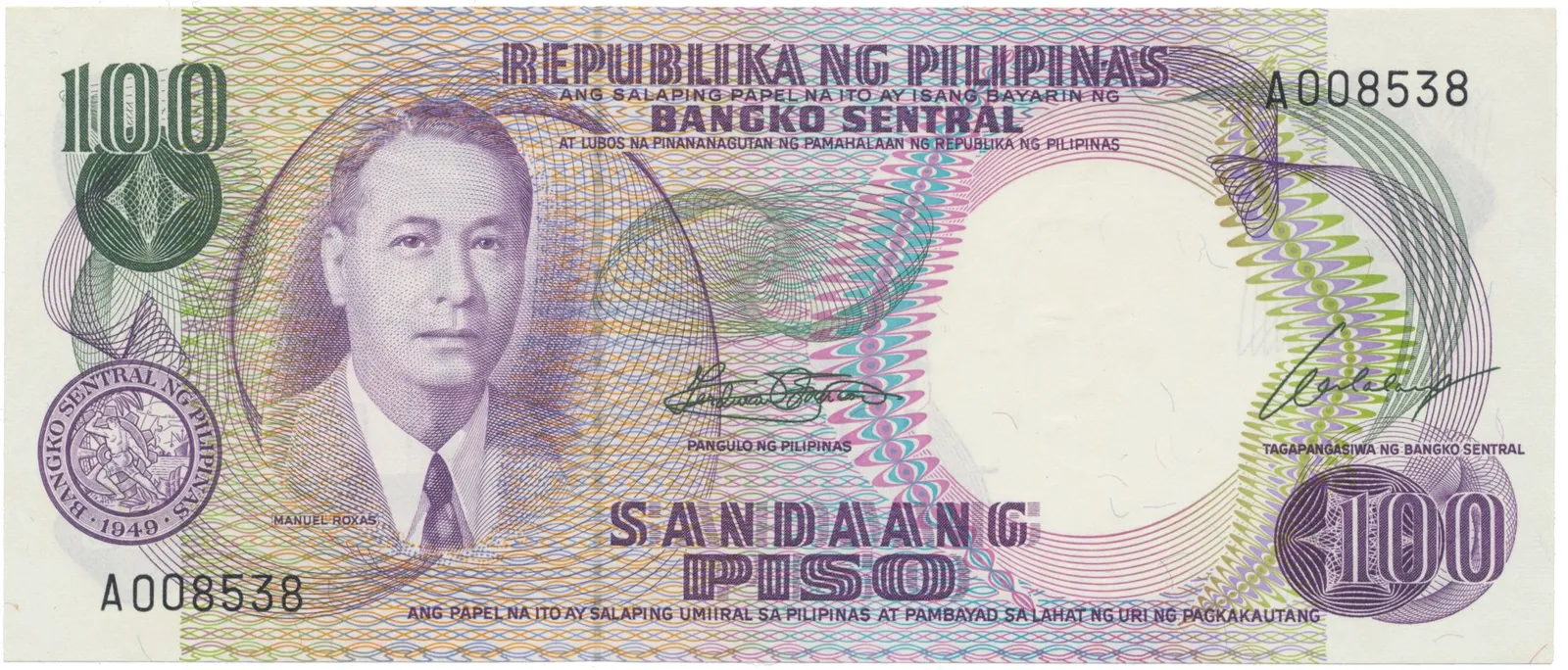Filipíny, 100 Piso (1969), P.147a