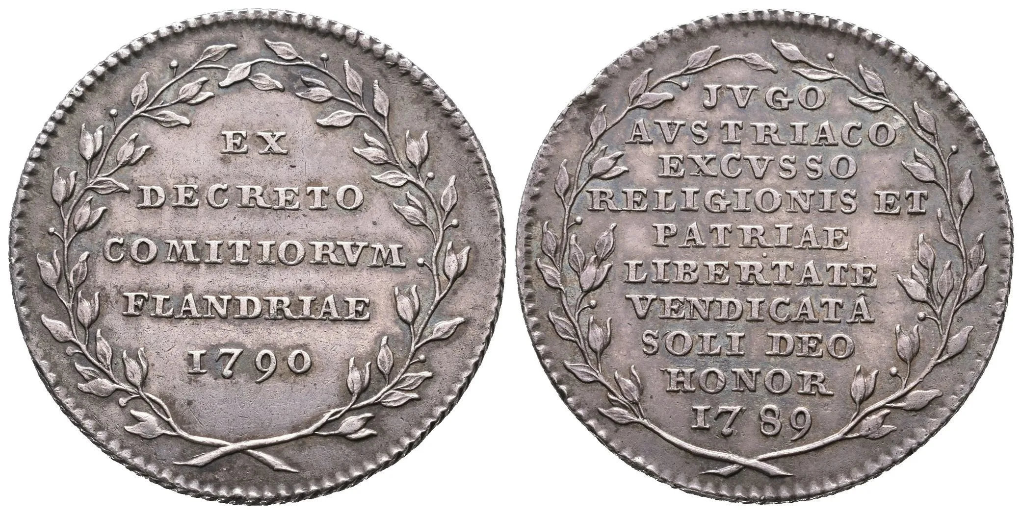 AR Medaile 1789 (T. V. Berckel) - K Brabantské revoluci a osamostatnění Flander — 1