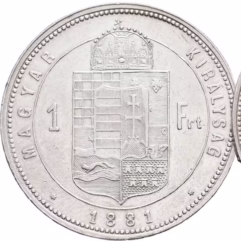 Zlatník 1881 KB + var. s širším štítem, patina,