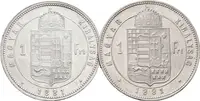 Zlatník 1881 KB + var. s širším štítem, patina, — 1