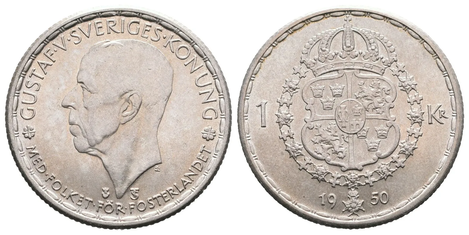 Švédsko, 1 Koruna 1950