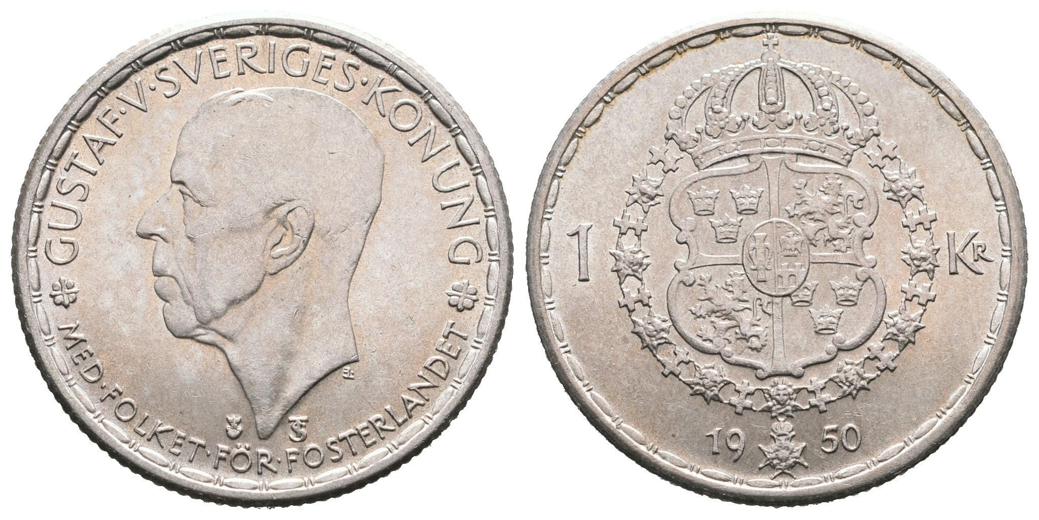Švédsko, 1 Koruna 1950