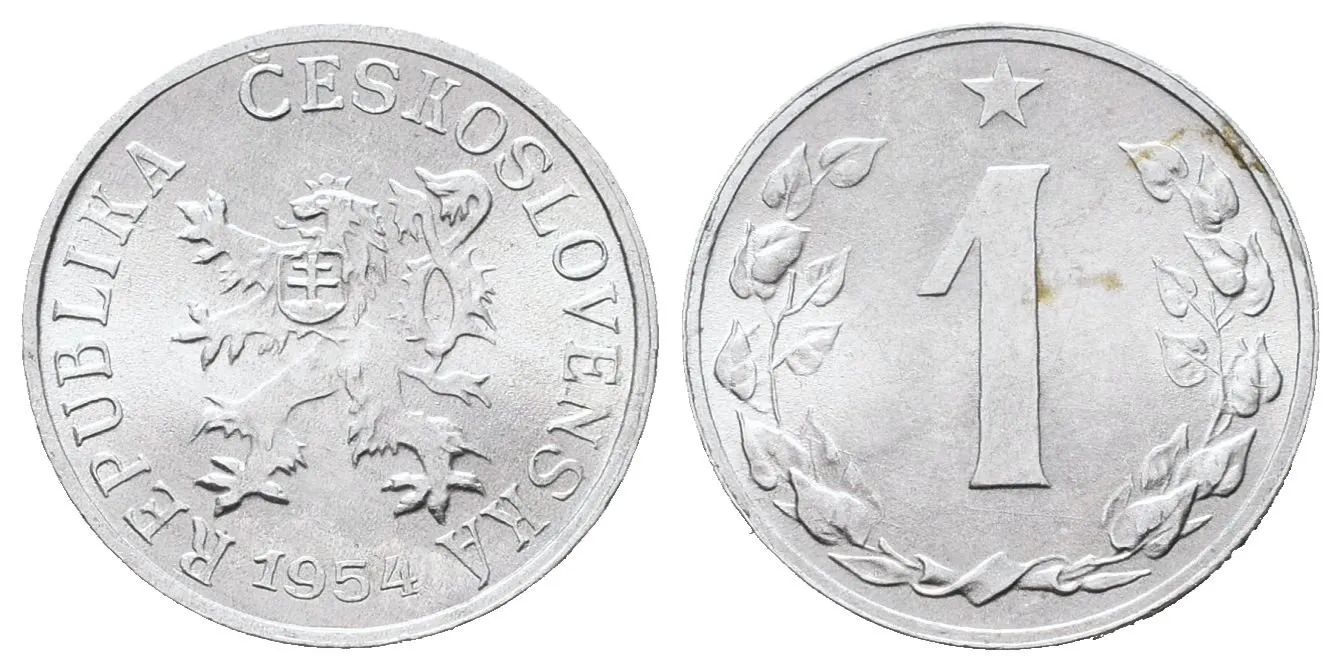 1 Haléř 1954