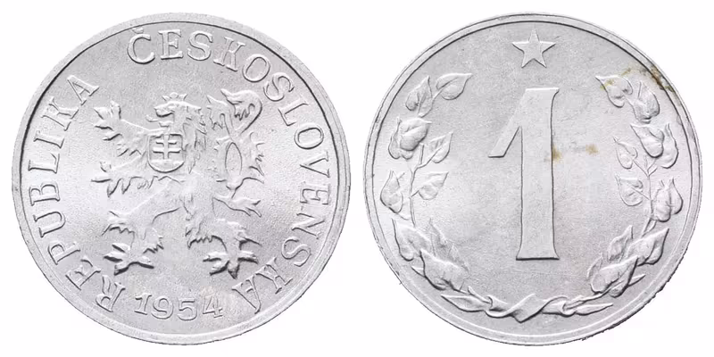 1 Haléř 1954