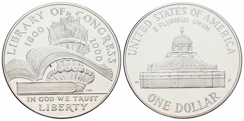 USA, 1 Dollar 2000 - Knihovna kongresu, PROOF