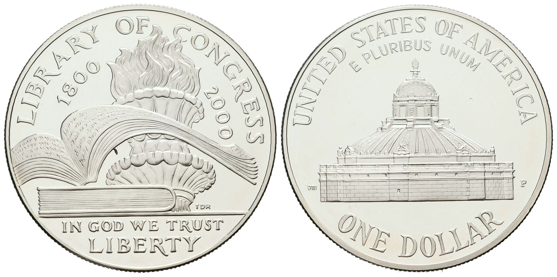 USA, 1 Dollar 2000 - Knihovna kongresu, PROOF