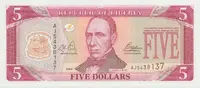 Libérie, 5 Dollars 2003~2009, P.26