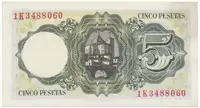Španělsko, 5 Pesetas / 1951, P.140 - fotografie 2