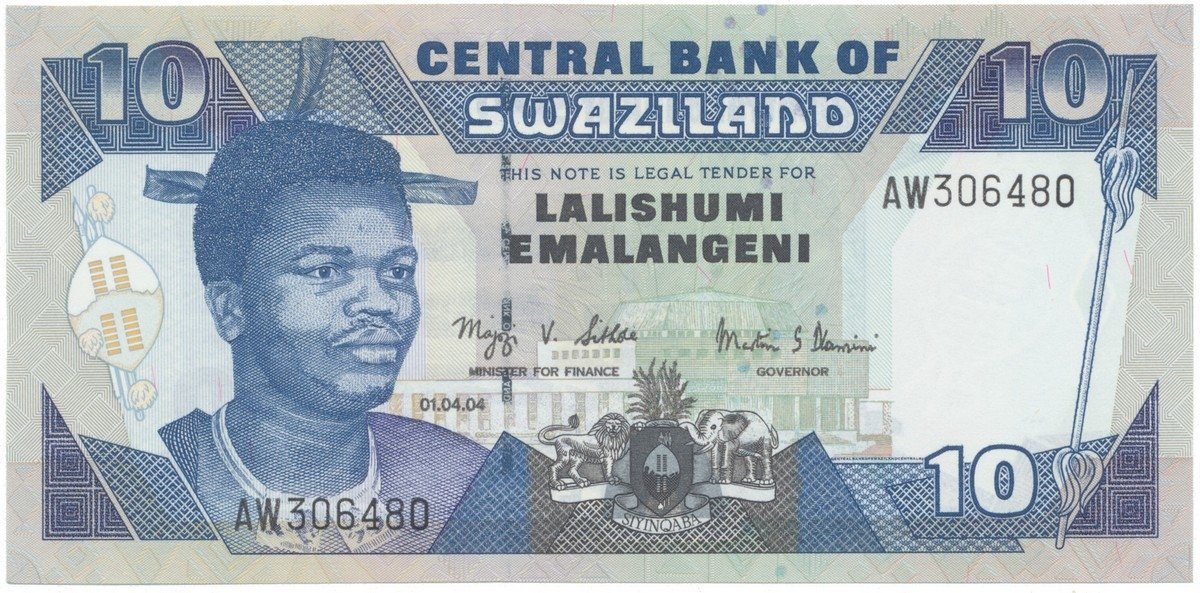 Svazijsko, 10 Emalangeni 2004, P.29b