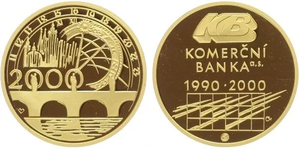 Medaile 2000 - K 10. výročí Komerční banky