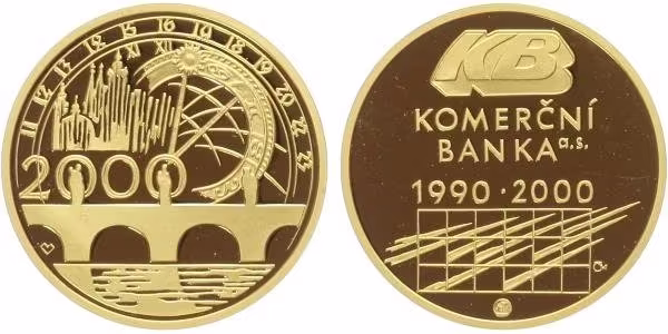 Medaile 2000 - K 10. výročí Komerční banky