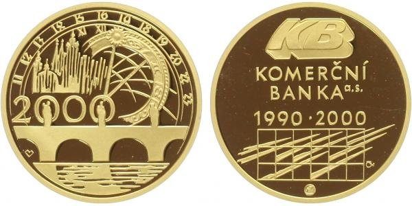 Medaile 2000 - K 10. výročí Komerční banky