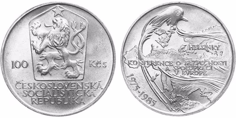 100 Kčs 1985 - Konference v Helsinkách