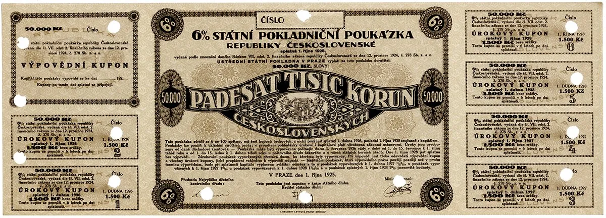 Státní pokladniční poukázky, 1919 - 1939 — 1