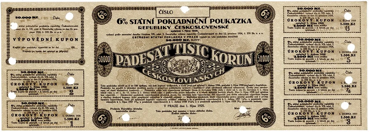 Státní pokladniční poukázky, 1919 - 1939 — 1