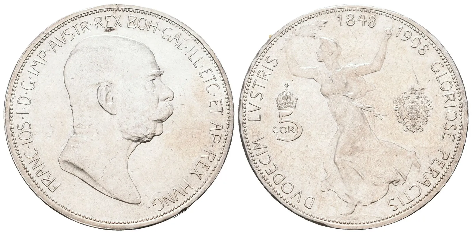5 Koruna 1908 - jubilejní