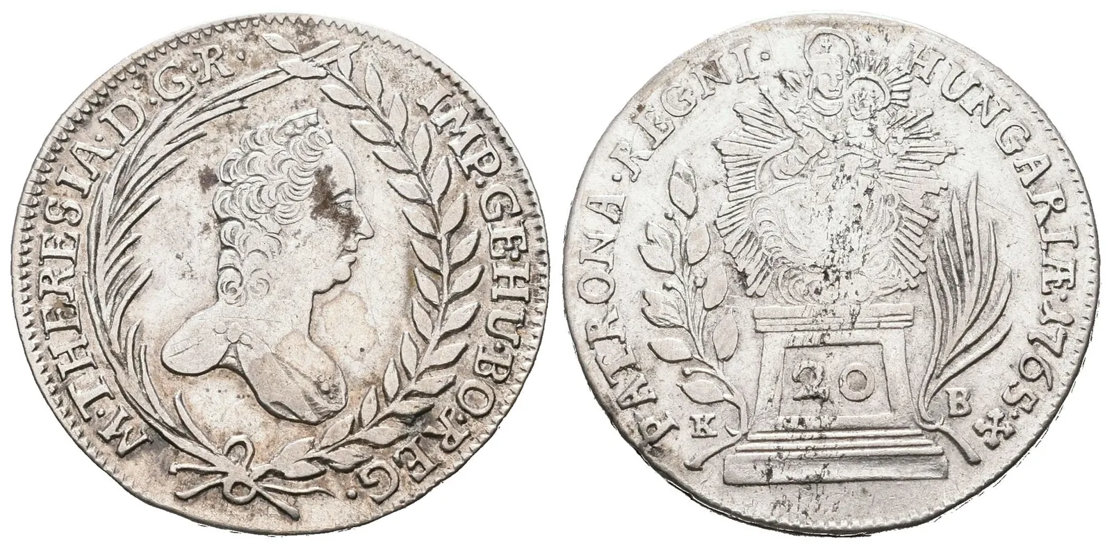 Marie Terezie, 20 Krejcar 1765 KB