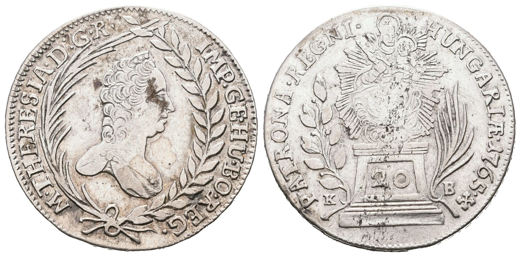 Marie Terezie, 20 Krejcar 1765 KB