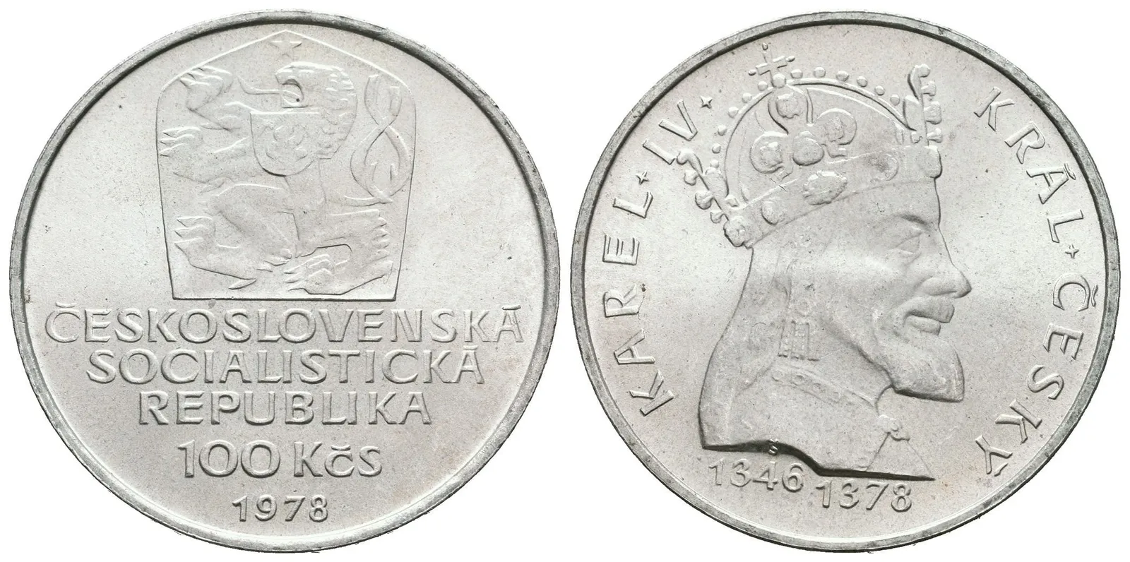 100 Kčs 1978 - Karel IV., ražební lesk — 1