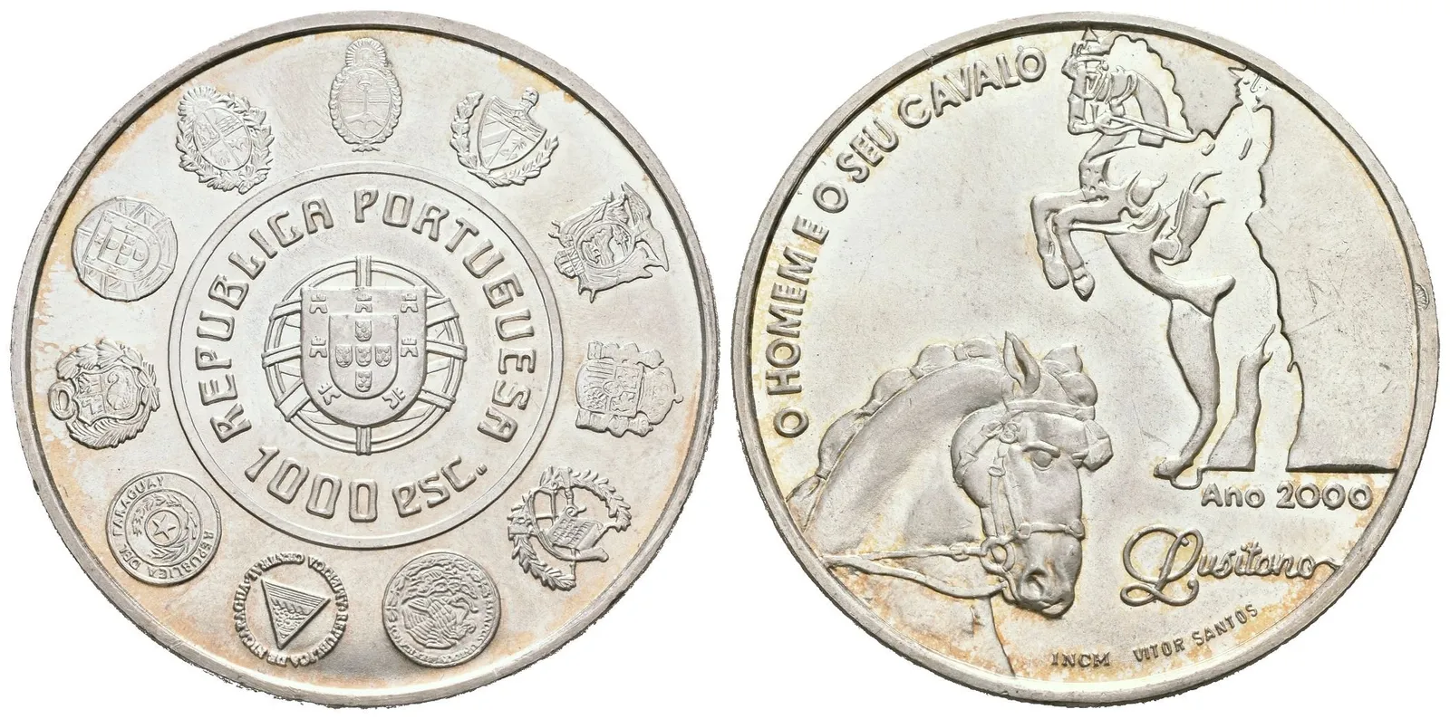 Portugalsko, 1000 Escudos 2000 - Lusitánský kůň
