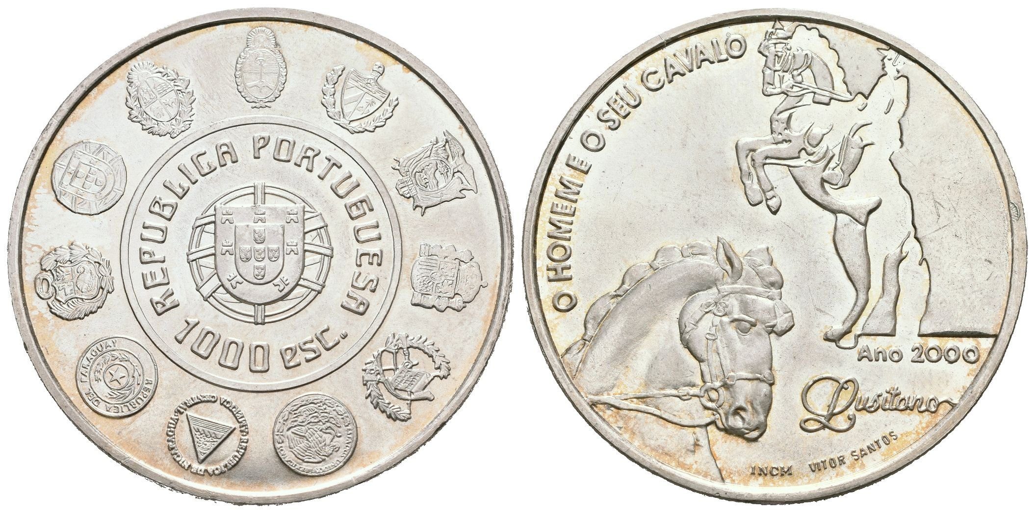 Portugalsko, 1000 Escudos 2000 - Lusitánský kůň