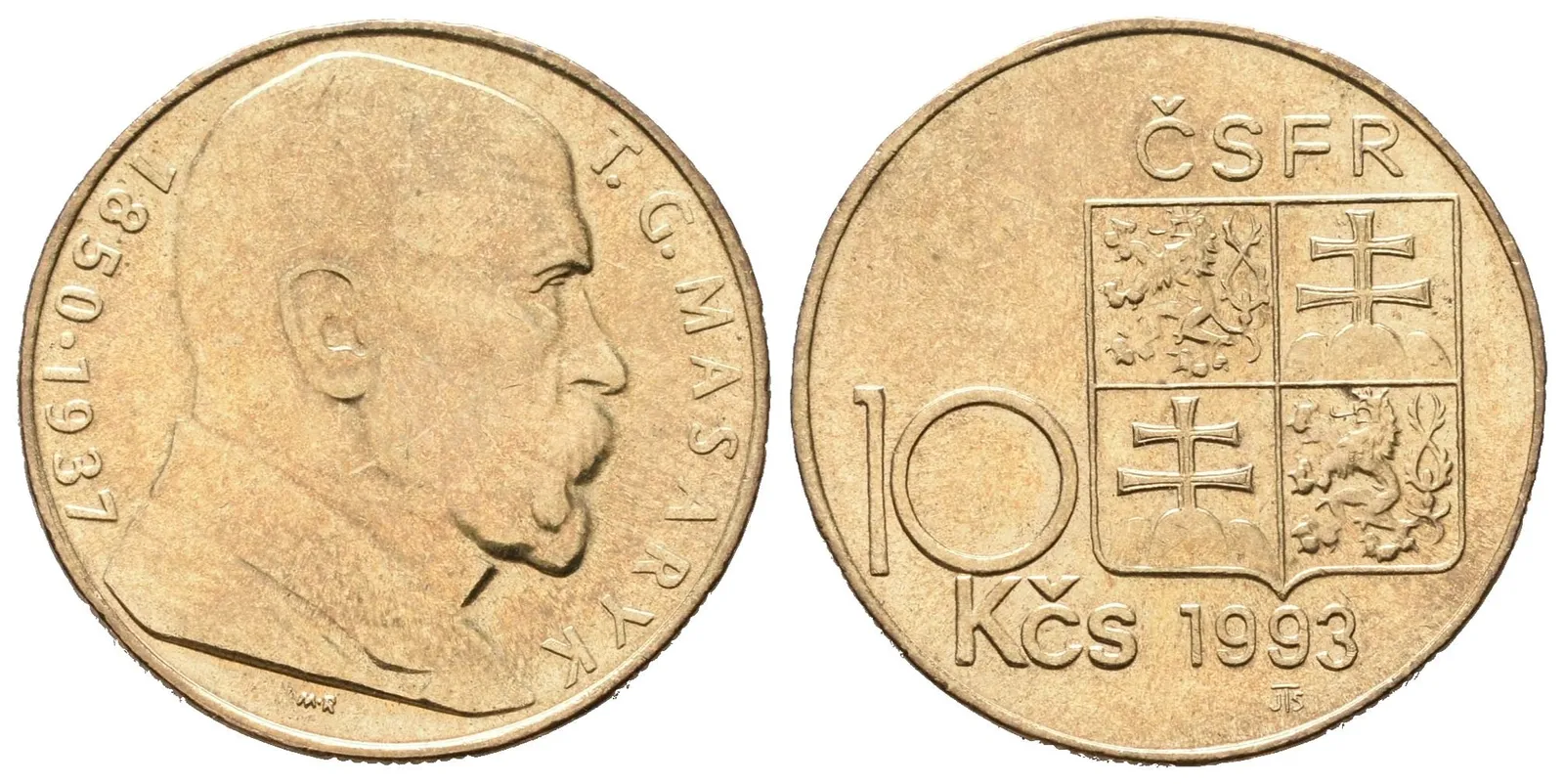10 koruna 1993 - T. G. Masaryk