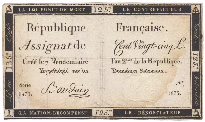 Francie, 125 Livres 1793, P.A74