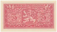 5 Koruna 1949, perforace 3 m.d., Hej.83a2S1 - fotografie 2