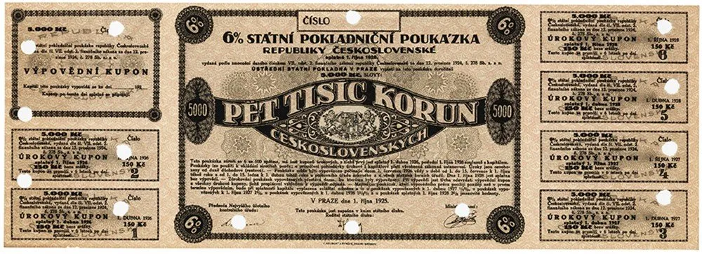 Státní pokladniční poukázky, 1919 - 1939 — 1