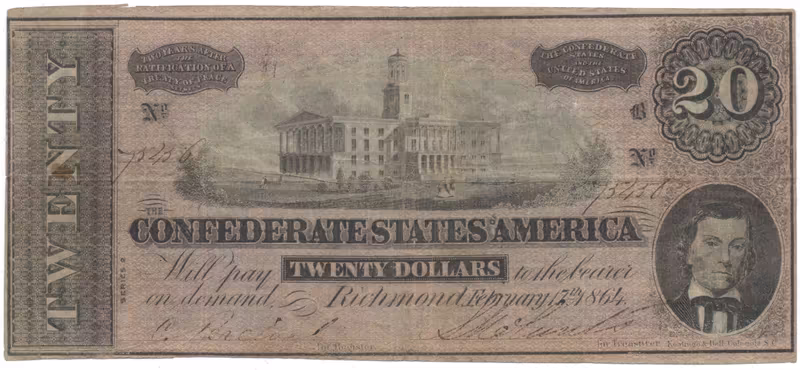 CSA, 20 Dollar 1864, P.69