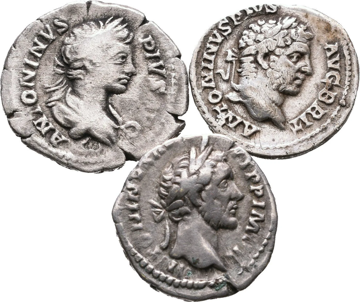 Soubor Denárů - Antoninus Pius, RIC.260, Caracalla, RIC.130 — 1