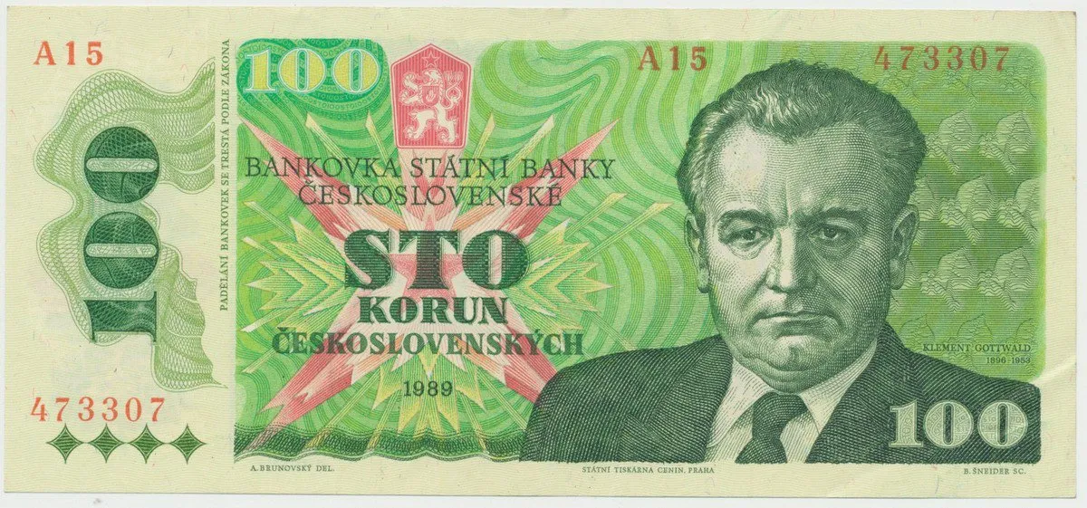Československo, 100 Koruna 1989, Hej.110a