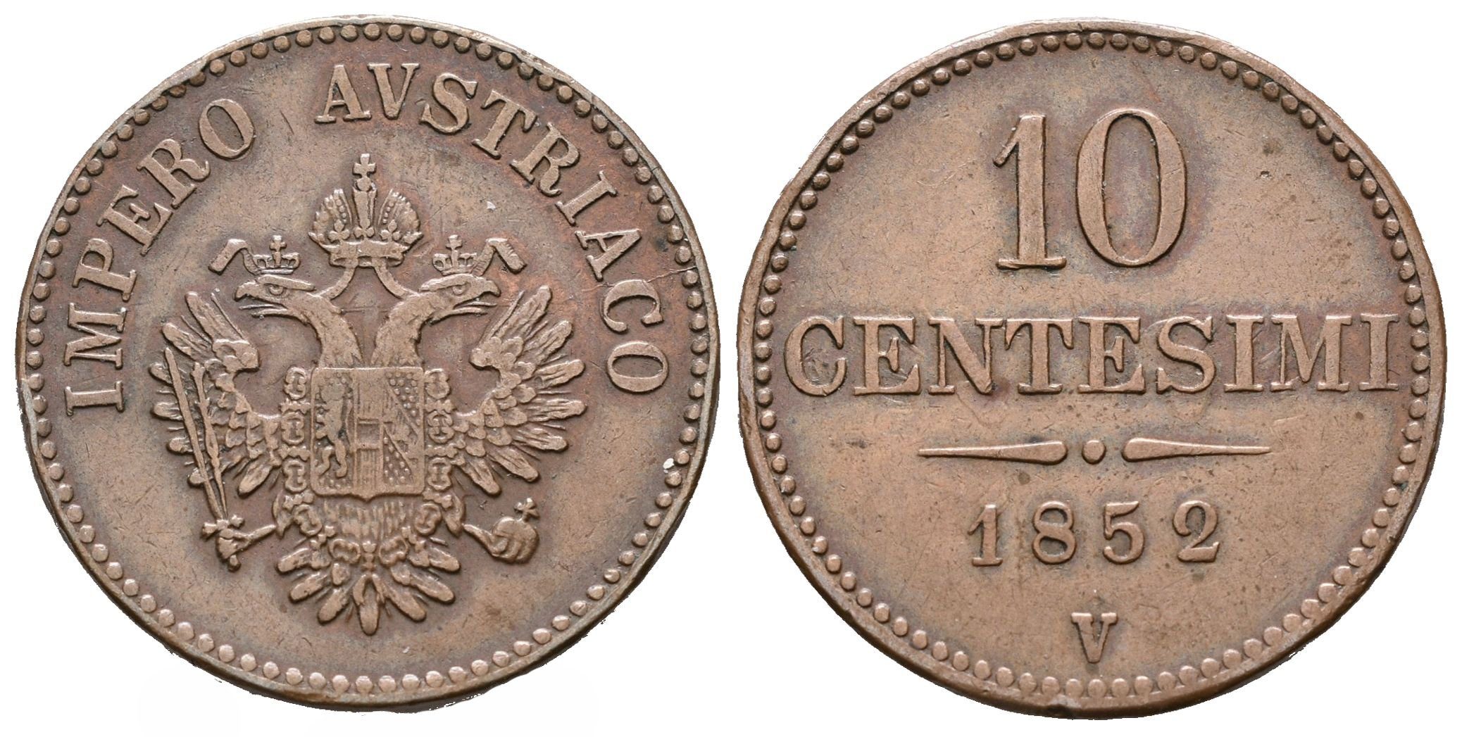 10 Centesimi 1852 V