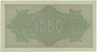Německo, 1000 Mark 1922, vod. Vielecke, 6-místné číslo, Ro.75f - fotografie 2