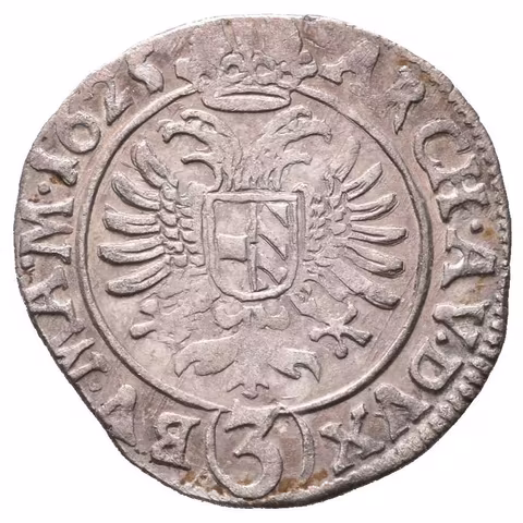 3 Krejcar 1625, Jáchymov-Steinmüller, Hal.842, pěkná zachovalost,