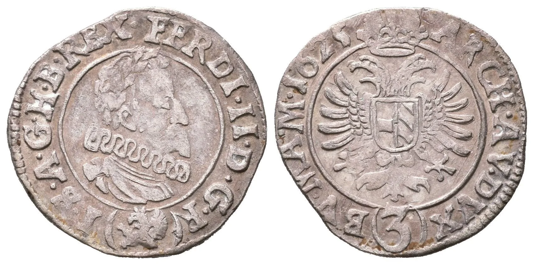 3 Krejcar 1625, Jáchymov-Steinmüller, Hal.842, pěkná zachovalost, — 1