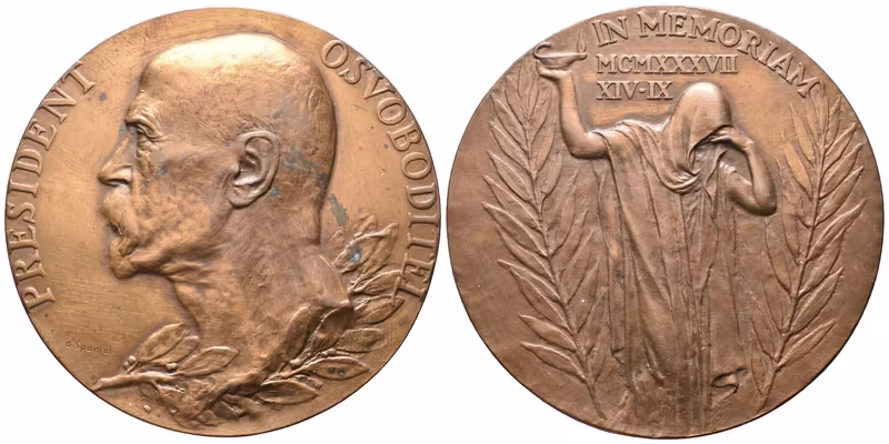 Španiel Otakar - K úmrtí TGM, 60 mm