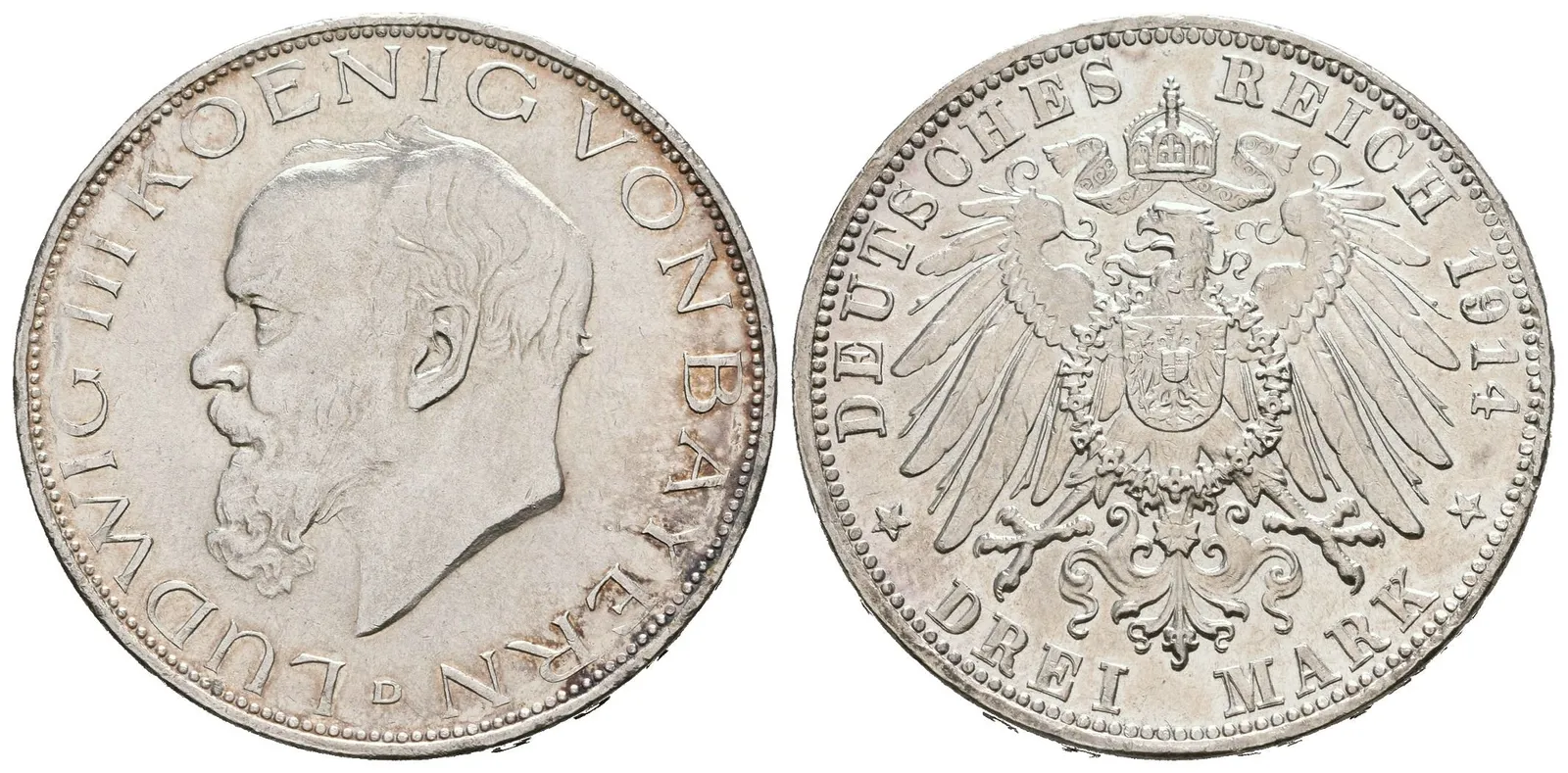 Bavorsko, 3 Marka 1914 D