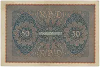 Německo, 50 Mark 1919, Reihe 1, Ro.62a - fotografie 2