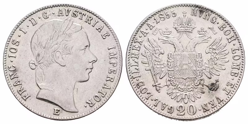 20 Krejcar 1855 E