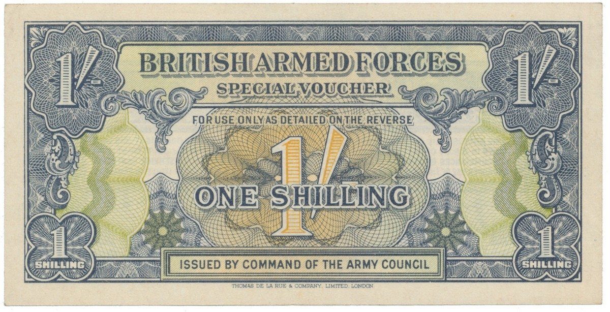 Velká Británie, 1 Shilling (1946), BAF - vojenské vydání, P.M11a