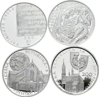 200 Kč 2010 - Gustav Mahler, Alfons Mucha, 2011 - Petr Vok z Rožmberka, 2013 - — 2